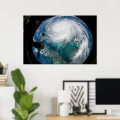 Poster Vue De L'Ouragan Dorian. (Bureau à domicile)
