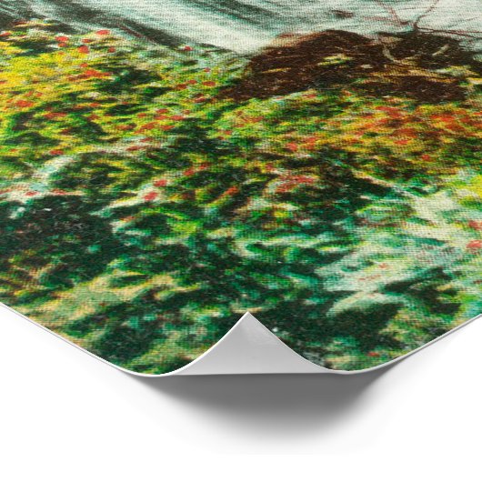 Poster Vue de Lower FallsShasta Springs, CA (Coin)