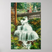 Poster Vue de Lower FallsShasta Springs, CA (Devant)