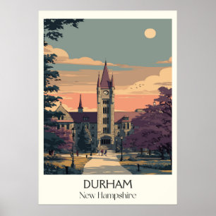 Poster Vue de l'Université de Durham New Hampshire