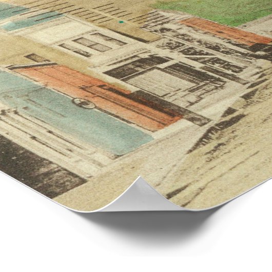 Poster Vue de Main Street, Chariot Carrie (Coin)