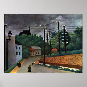 Poster Vue de Malakoff par Henri Rousseau, Art Vintage