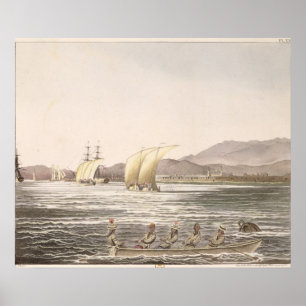 Poster Vue de Manille, Philippines, 1826