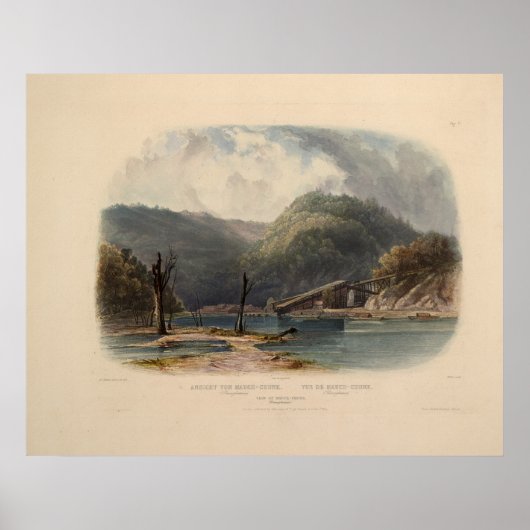 Poster Vue de Mauch-Chunk Pennsylvanie par Karl Bodmer (Devant)