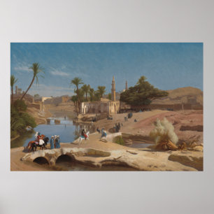 Poster Vue de Medinet El-Fayoum par Jean-Léon Gérôme