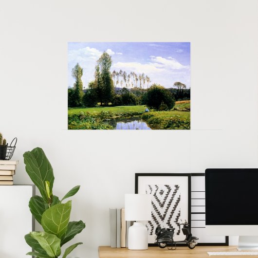 Poster Vue de Monet à Rouelles le Havre, (Bureau à domicile)