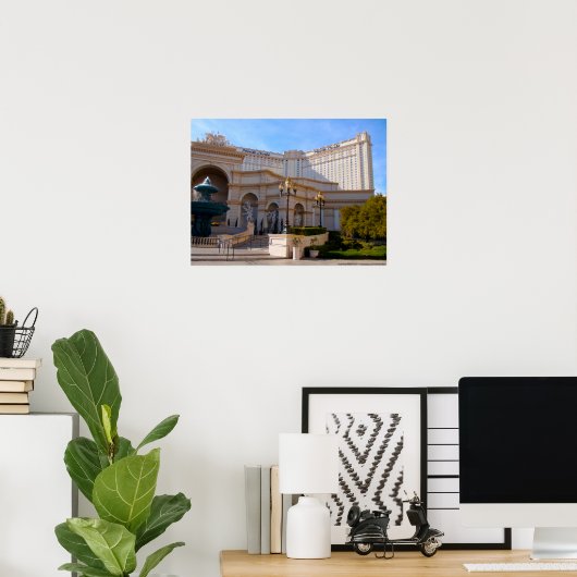 Poster Vue de Monte Carlo sur Las Vegas (Bureau à domicile)