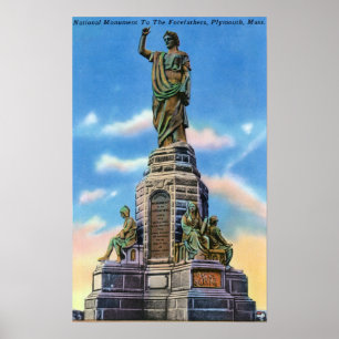 Poster Vue de monument national aux ancêtres des USA