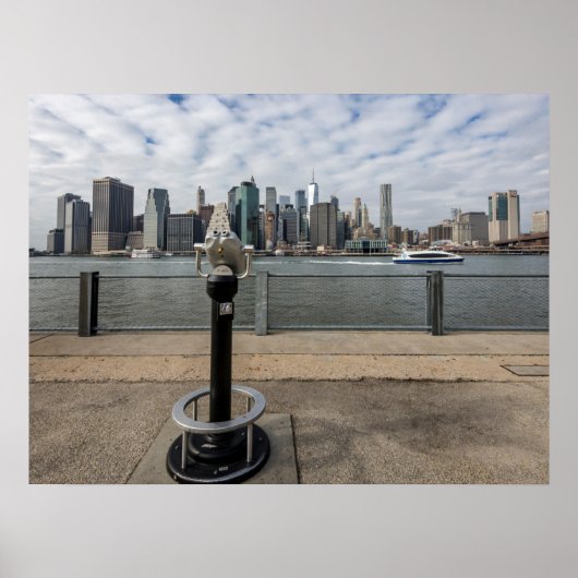Poster Vue de New York depuis Brooklyn (Devant)