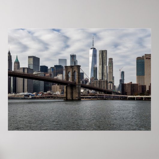 Poster Vue de New York depuis Brooklyn (Devant)