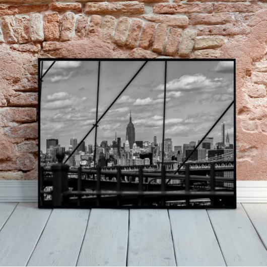 Poster Vue de New York depuis Brooklyn Bridge