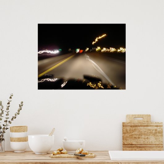 Poster Vue de nuit Trans Am (Cuisine)