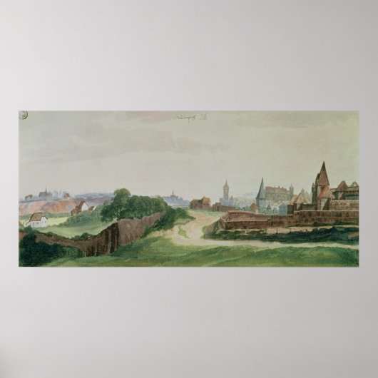 Poster Vue de Nuremberg, 1496-97 (Devant)