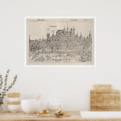 Poster Vue de Nuremberg du Nuremberg Chronicle (1458) (Cuisine)