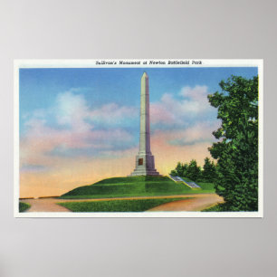 Poster Vue de parc de champ de bataille de Newton