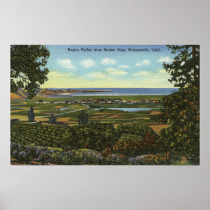 Poster Vue de passage de Hecker de vallée de Pajaro
