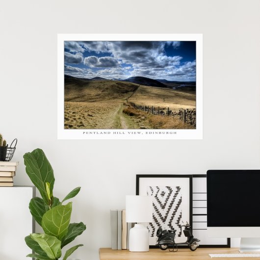 Poster Vue de Pentland Hill II (Bureau à domicile)