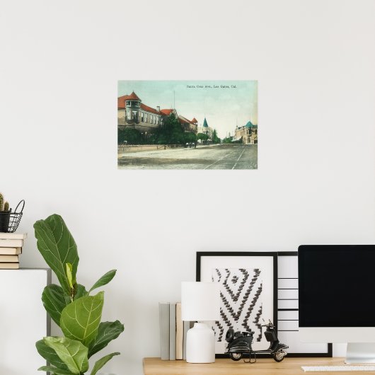 Poster Vue de Père Noël Cruz AvenueLos Gatos, CA (Bureau à domicile)