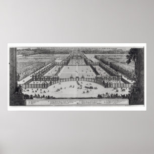 Poster Vue de perspective générale du château