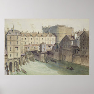Poster Vue de petit Chatelet et du petit Pont