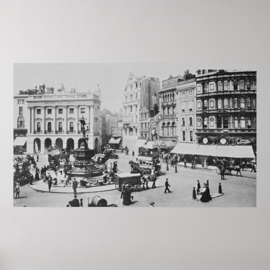 Poster Vue de Piccadilly Circus, c. 1900 (Devant)