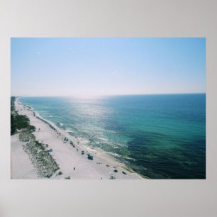 Poster Vue de plage du matin