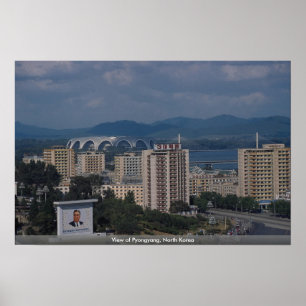 Poster Vue de Pyongyang, Corée du Nord