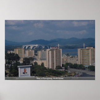 Poster Vue de Pyongyang, Corée du Nord
