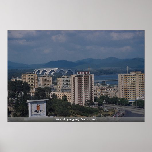 Poster Vue de Pyongyang, Corée du Nord (Devant)