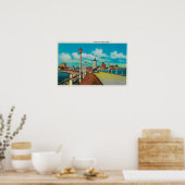 Poster Vue De Rainbow Pier, Long Beach (Cuisine)