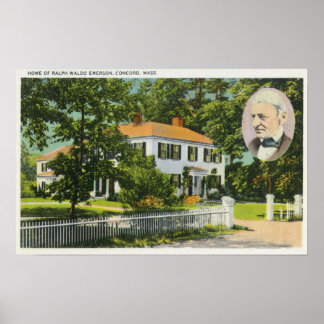 Poster Vue de Ralph Waldo Emerson House
