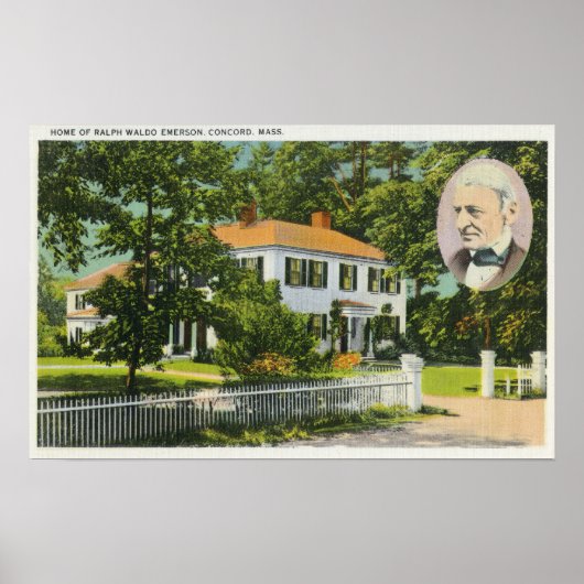 Poster Vue de Ralph Waldo Emerson House (Devant)