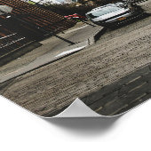Poster Vue de rue du pont de Brooklyn (Coin)