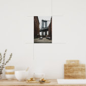 Poster Vue de rue du pont de Brooklyn (Cuisine)