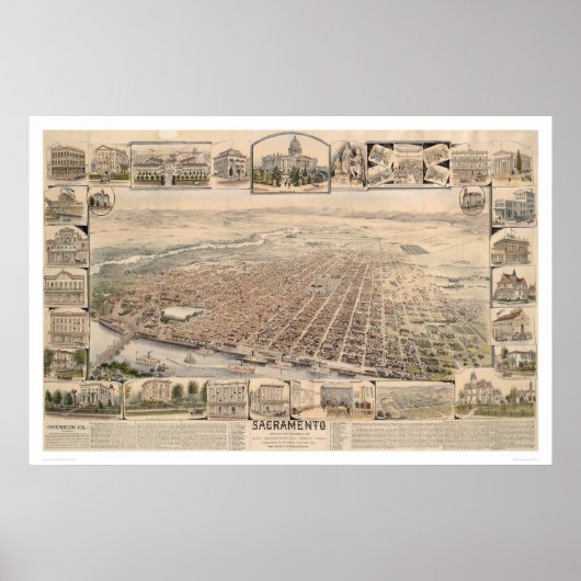 Poster Vue de Sacramento, Calif. (1293) (Devant)