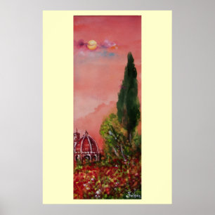 POSTER VUE DE SAINT MARIE DE FLEURS / FLORENCE EN COUCHER