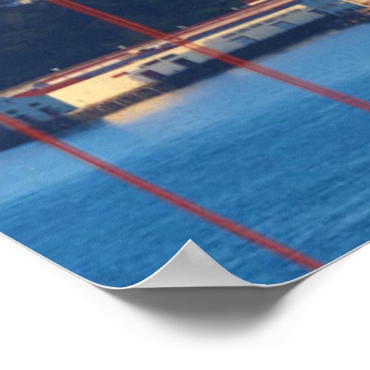 Poster Vue de San Francisco à travers Golden Gate Bridge (Coin)