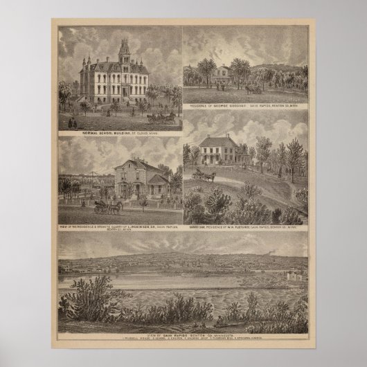 Poster Vue de Sauk Rapids, Minnesota (Devant)