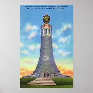 Poster Vue de sommet de mémorial de guerre d'état