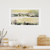 Poster Vue de Spitsbergen avec 'La Dorothea' (couleur en (Cuisine)