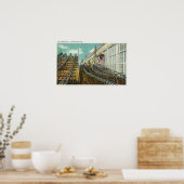 Poster Vue de Steeplechase Rollercoaster (Cuisine)