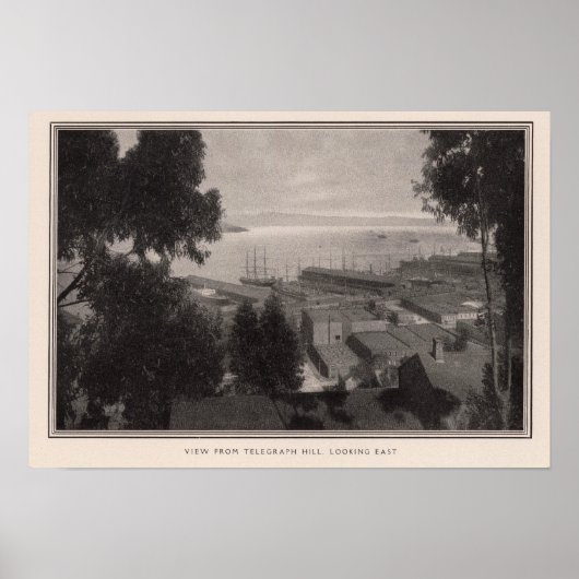 Poster Vue de Telegraph Hill vers l'est (Devant)