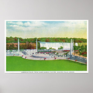 Poster Vue de théâtre de jardin d'Oakes des automnes