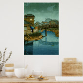 Poster Vue de Tokaido Shinagawa Kawase Hasui (Cuisine)