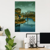 Poster Vue de Tokaido Shinagawa Kawase Hasui (Bureau à domicile)