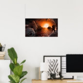 Poster Vue de Trappist-1f Exoplanet (Bureau à domicile)