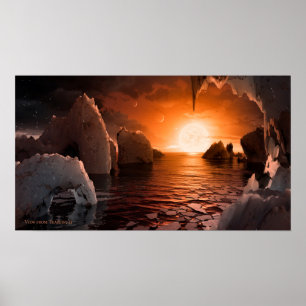 Poster Vue de Trappist-1f Exoplanet