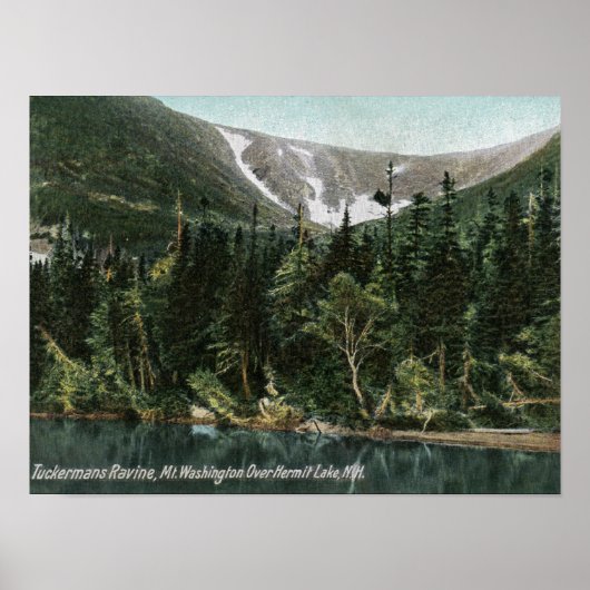 Poster Vue de Tuckermans Ravine, Mt Washington (Devant)