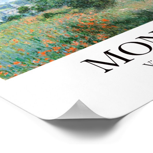 Poster Vue de Vétheuil par Claude Monet (Coin)