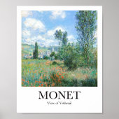 Poster Vue de Vétheuil par Claude Monet (Devant)